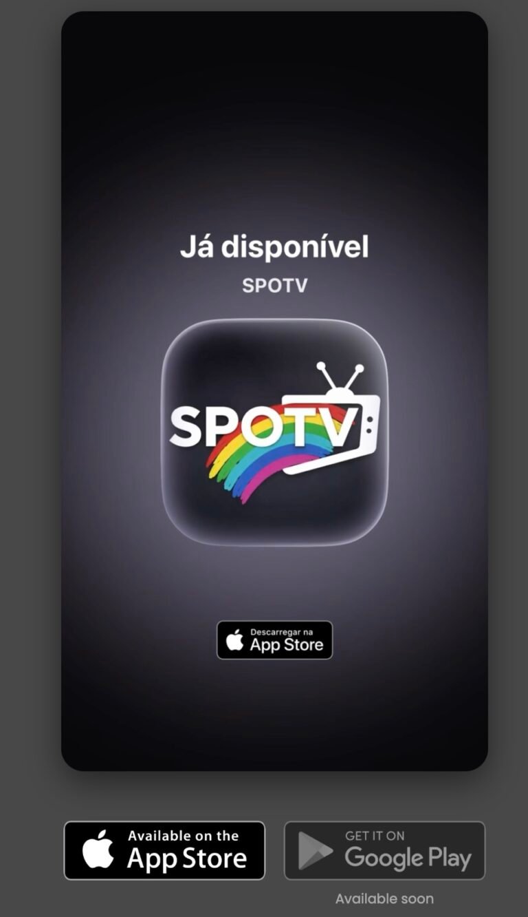 The SPOTV logo is shown with a bottle to download on the Apple App Store.